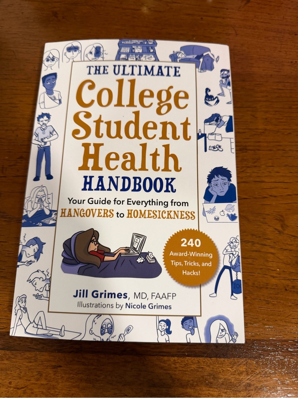 College Student Health Handbook by - White & Blue Cover